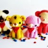 animal friens amigurumi animal friends amigurumi crochet pattern, tiger,cat,pig,monkey