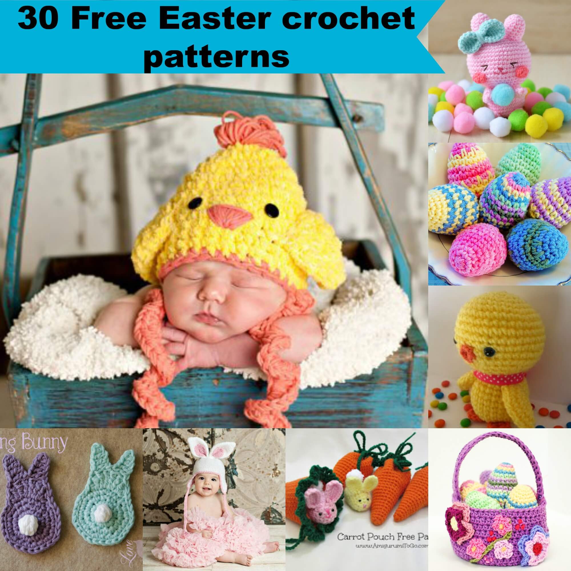 30 free easy Easter crochet patterns