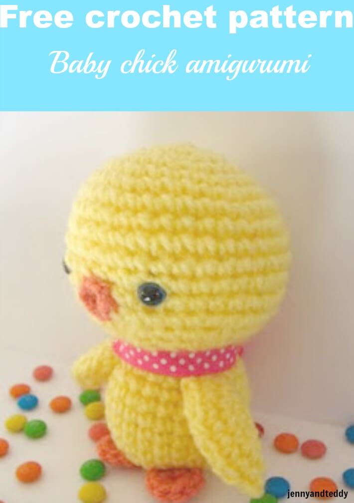 baby chicken amigurumi free crochet pattern by jennyandteddy