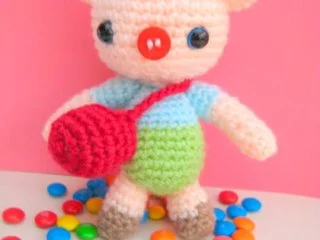 baby pig amigurumi free pattern