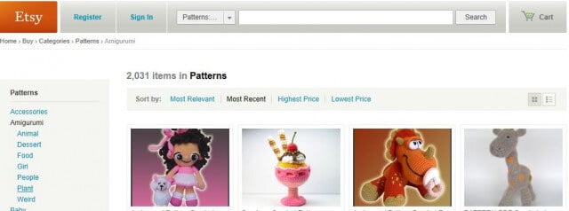 amigurumi are so popular on etsy