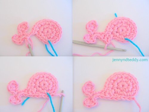 easy crochet whale free pattern for applique.