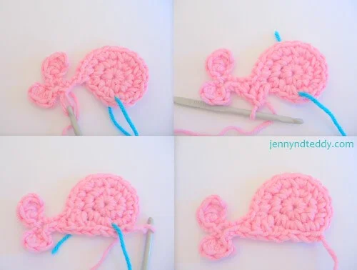 easy crochet whale free pattern for applique.