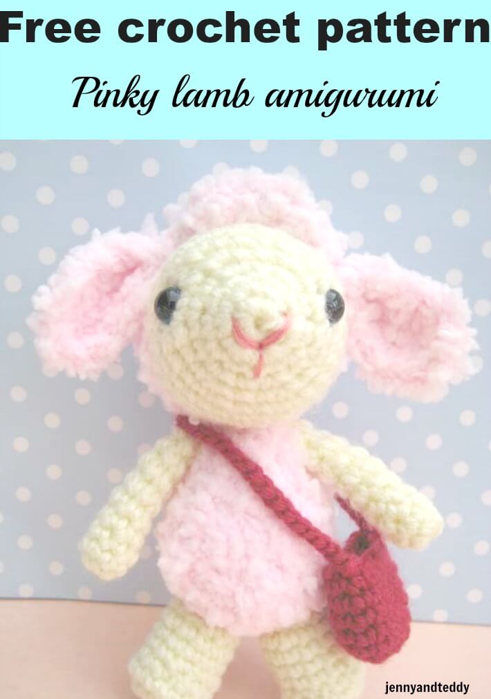 pinky lamb amigurumi free crochet pattern by jennyandteddy
