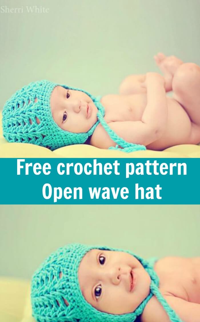 free crochet pattern open wave hat by jennyandteddy