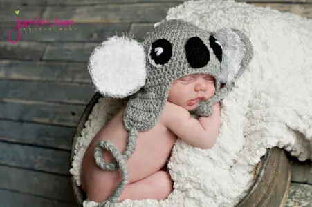 Koala crochet hat pattern