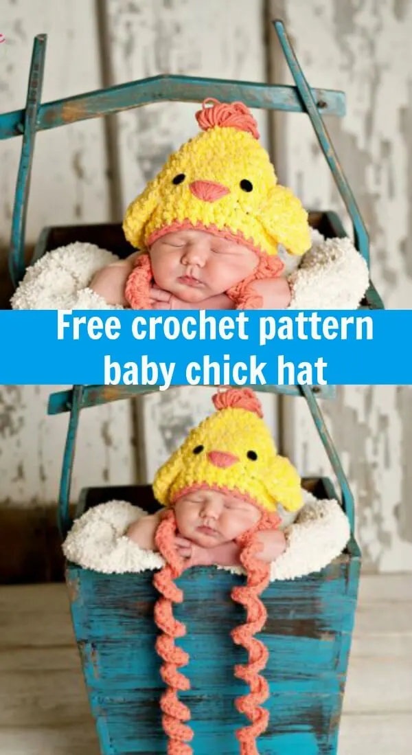 free crochet pattern baby chick hat