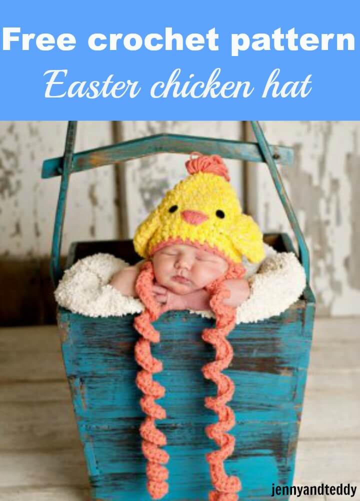 free crochet pattern easter chicken hat by jennyandteddy