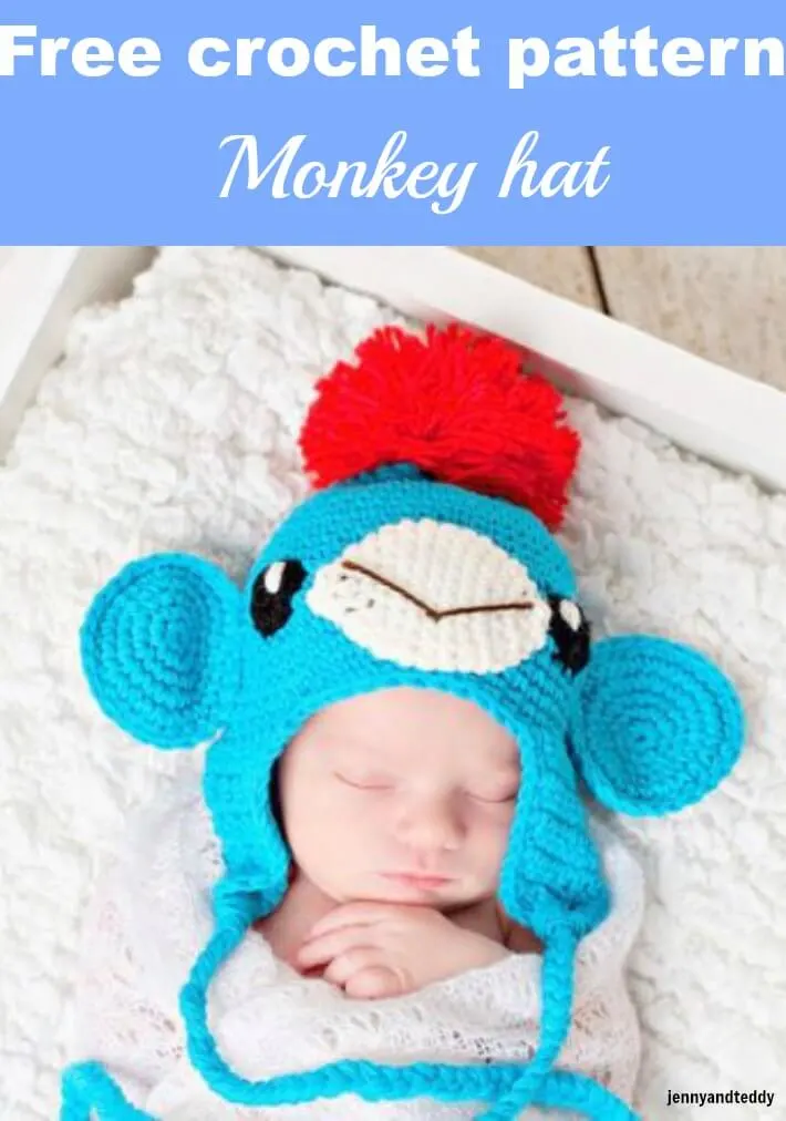 little monkey crochet hat free pattern by jennyandteddy