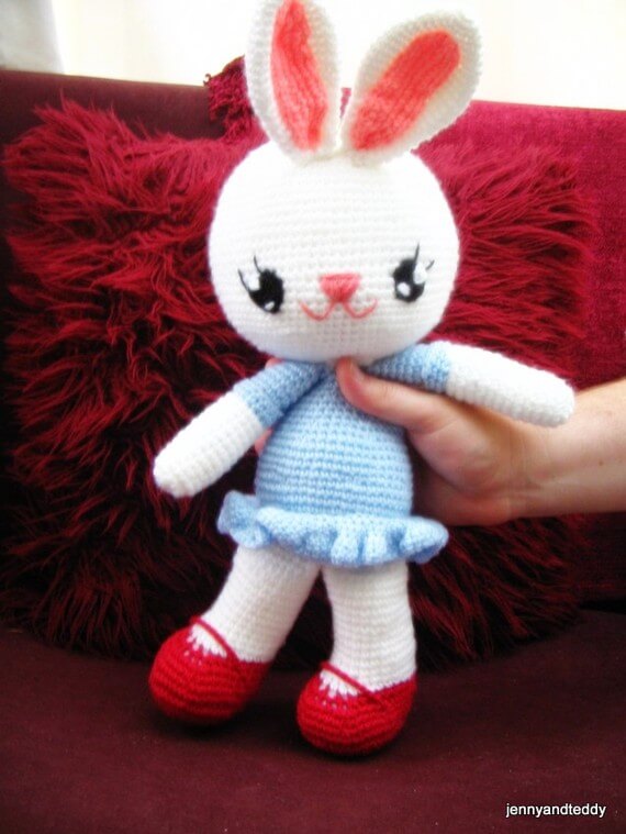 cuddly bunny rabbit crochet toy free amigurumi pattern