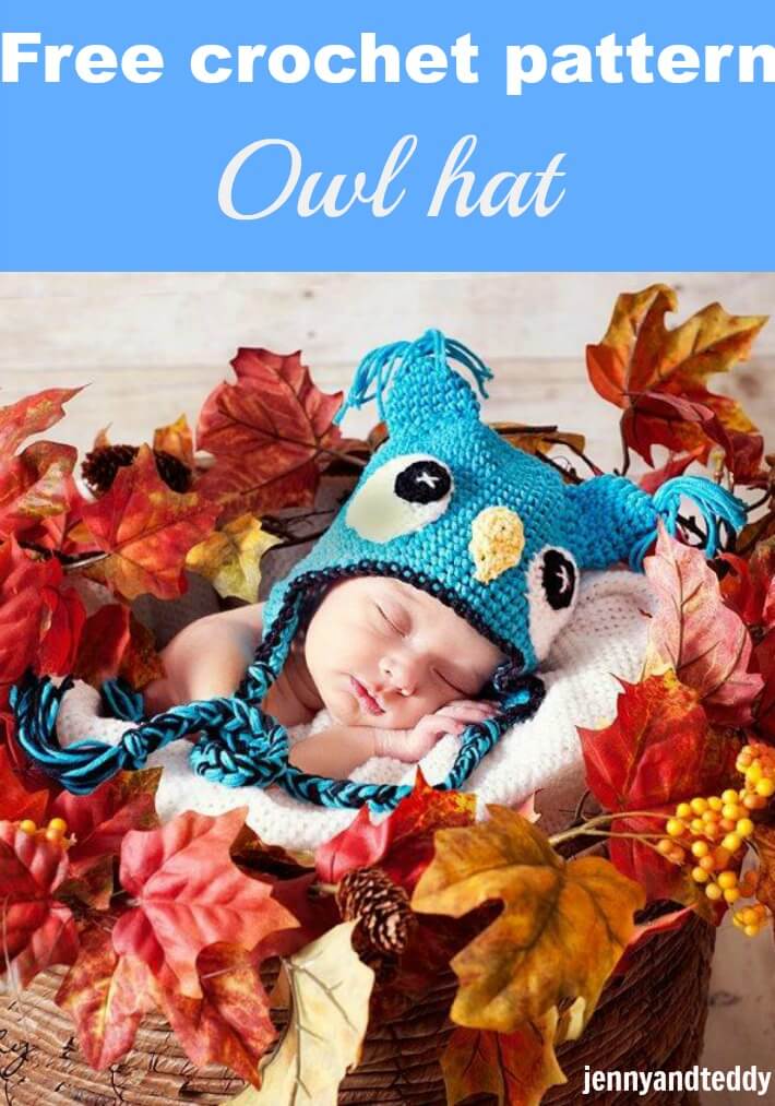 free crochet pattern owl hat by jennyandteddy