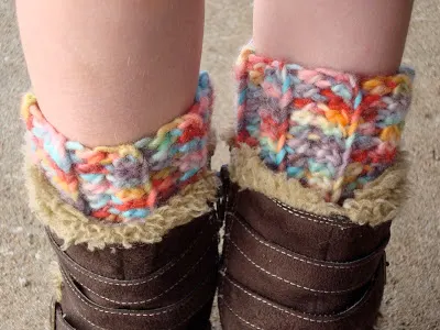 10. free crochet boot cuff child side
