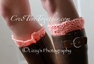 29.lacy crochet boot cuff free pattern