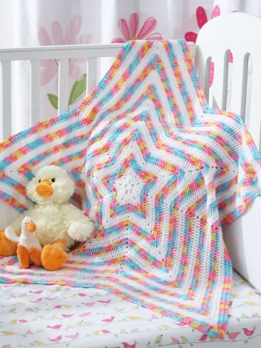 12.how to crochet a baby star blanket free pattern