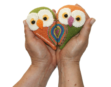 13.crochet owl love heart shape free pattern