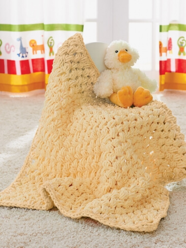 14. fluffy puff crochet bay blanket free