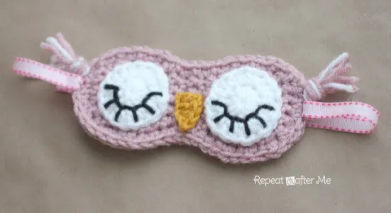 14.SleepyOwlMask crochet free pattern2