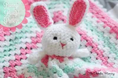 2.free crochet bunny baby security blanket pattern