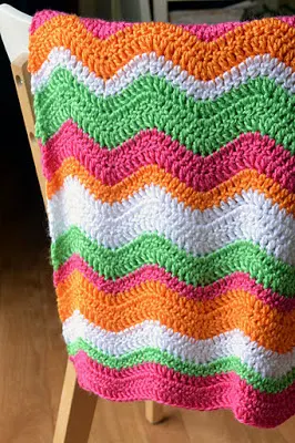 22.ripple chevron  rainbow easy how to crochetbabayblankie1