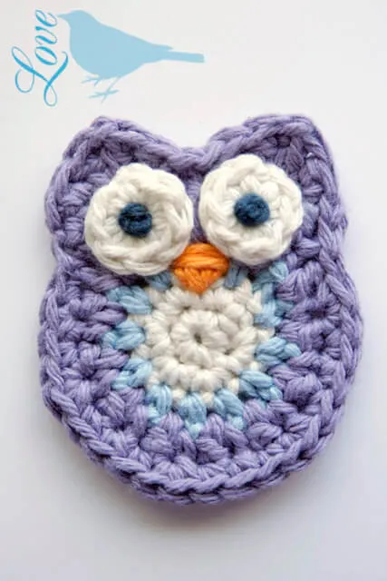 5. easy owls crochet applique