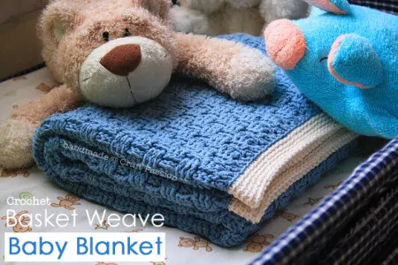 6. baby afghan  free crochet pattern basket-weave-blanket-1