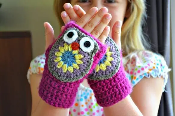 8.crochet-owl-mitten free patterns