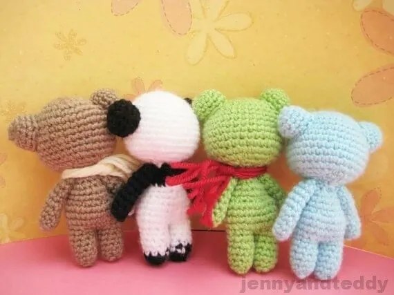 bear panda frog free amigurumi pattern small tiny