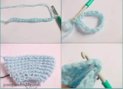 elephant crochet ear
