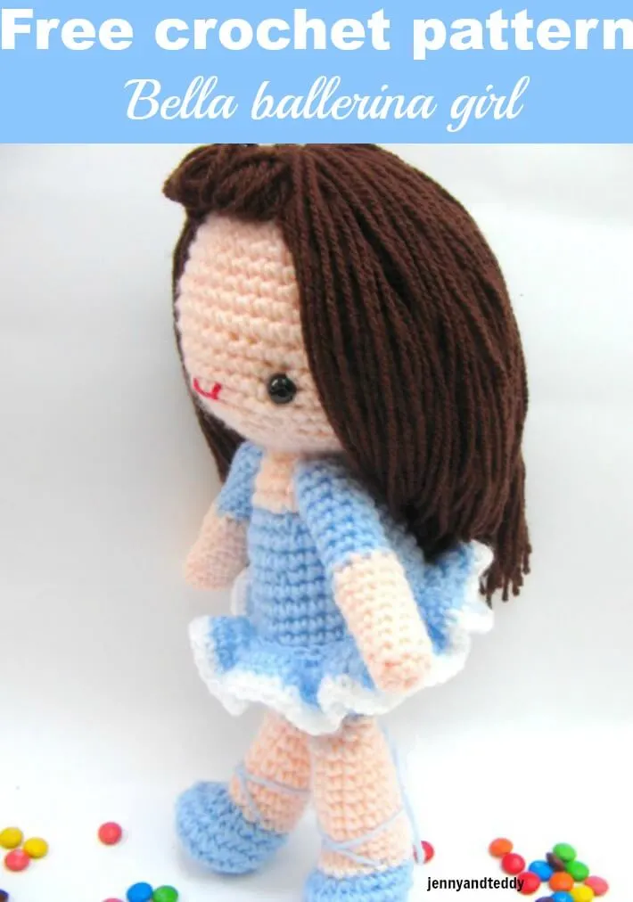 bella ballerina amigurumi girl crochet doll free pattern by jennyandteddy