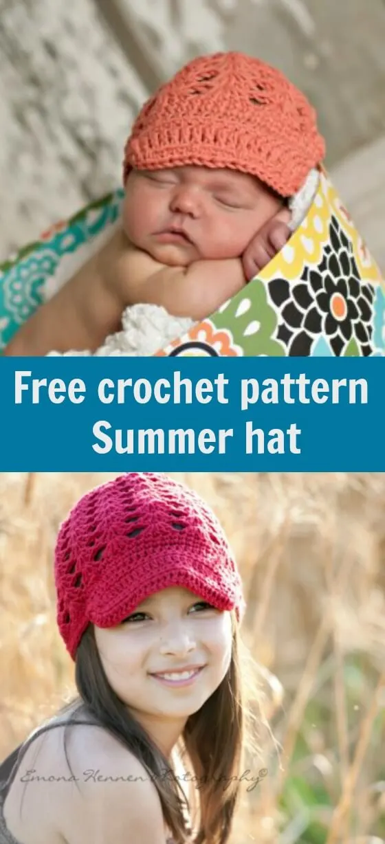 free crochet pattern summer hat by jennyandteddy