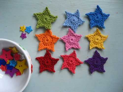 12.crochet tiny small star free pattern