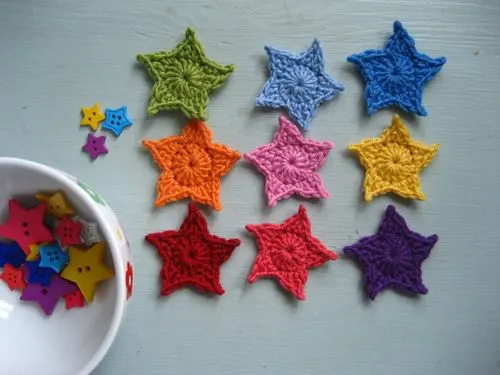 12.crochet tiny small star free pattern