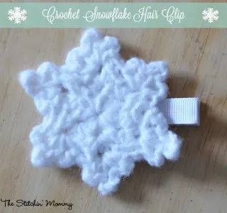 21. easy crochet snowflake-hair clip1