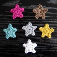 22.crochet star applique