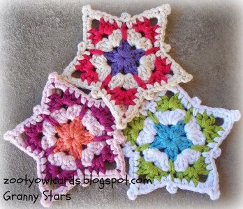 27.crochet granny stars tutorial