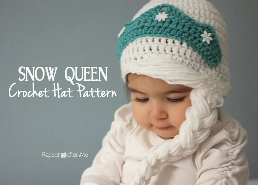 6.SnowQueen1free crochet hat pattern Elsa hat