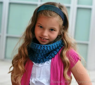 4.how to beginner easy crochet cowl for children girl