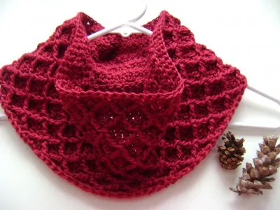 41.diamond easy crochet cowl scarf free pattern