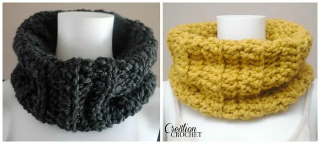 5.Chunky-Ribbed-Cowl-FREE-crochet-pattern-on-cre8tioncrochet