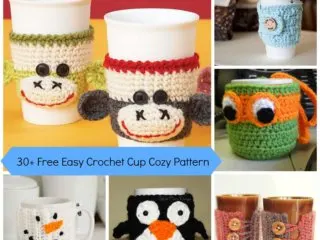 30+ Free Easy Crochet Cup Cozy Pattern