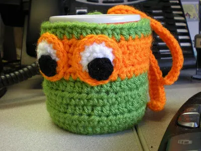 free easy Heroes in a Halfshell on a Coffee Mug crochet pattern