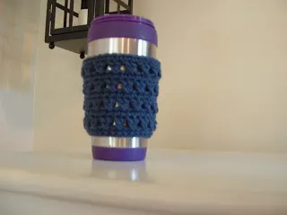 free easy X Stitch Coffee Cup Cozy-crochet Free Pattern