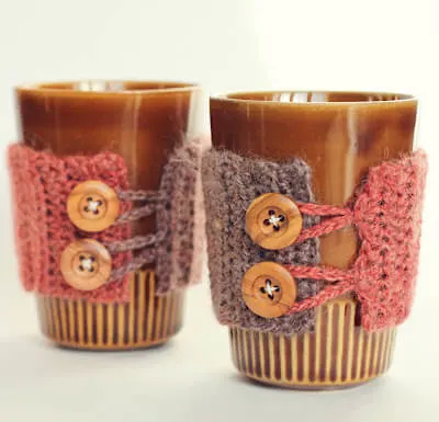 free easy free Mug cozies crochet pattern