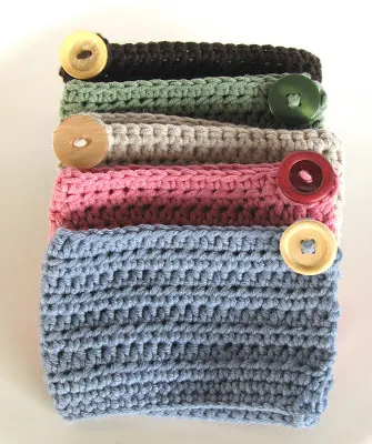 free easy free crochet Mug cozies pattern