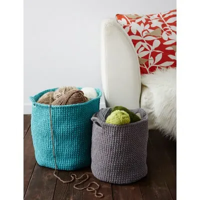 Deep Simple Crochet Basket Free Pattern