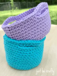 Crochet Basket With Handes Free Pattern