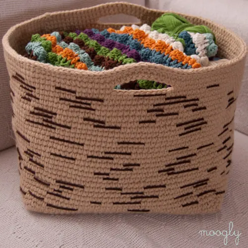 Birch-Bark-Basket Free Crochet Pattern
