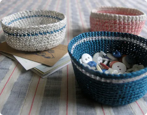 Small Crochet Baskets Free Pattern