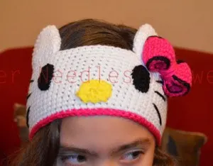 Crochet Hello Kitty Headban Free Pattern