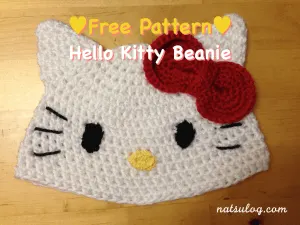 Hello Kitty Crochet Beanie Free Pattern